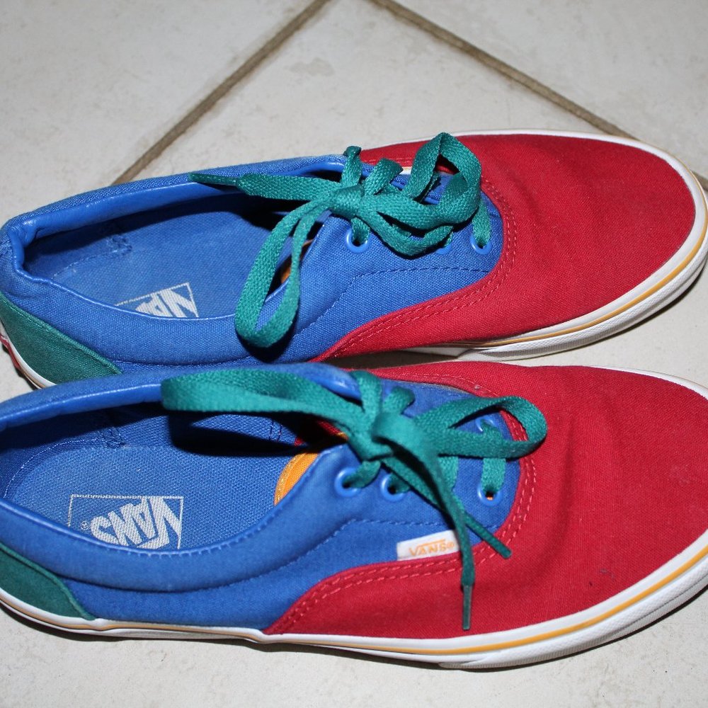 LIKE NEW!!!! VANS PRIMARY ERA COLOR BLOCK SNEAKERS
